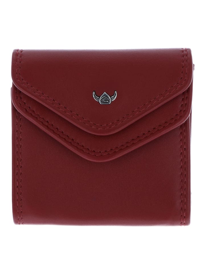 Polo Geldbörse Leder 8 cm rot