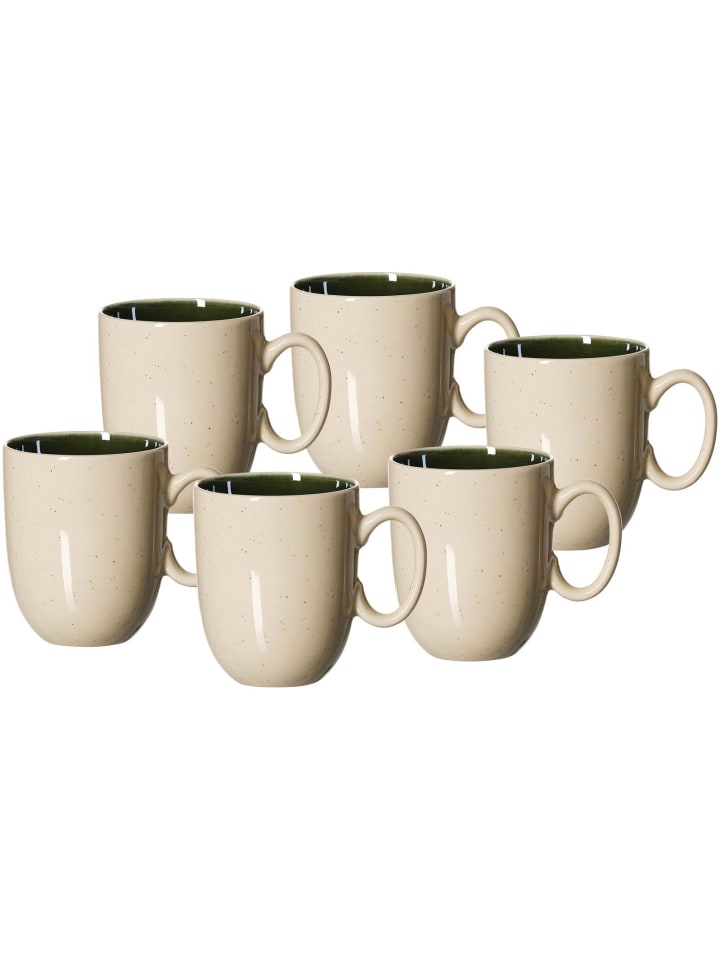 6-tlg. Kaffeebecher Skog in Dunkelgrün 400 ml