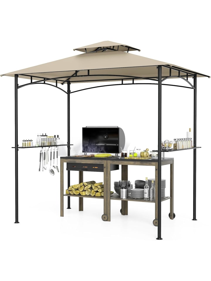 Grillpavillon 242x150cm in Beige