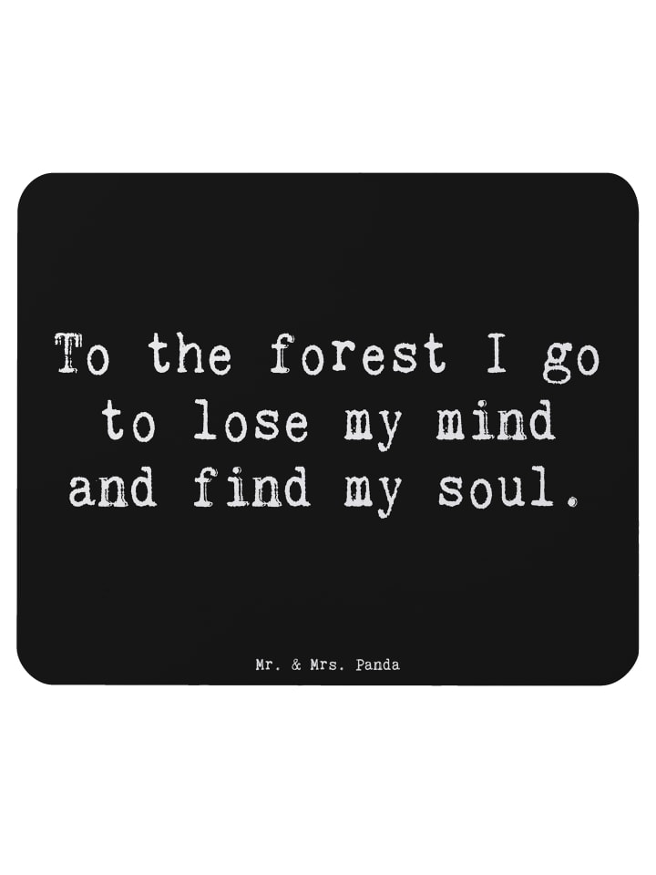 Mousepad Spruch Geborgenheit in der Natur mit S... in Schwarz