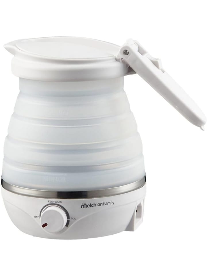 800 W Mrs KETTLE Reise-Wasserkocher 0,6 Lt in weiß