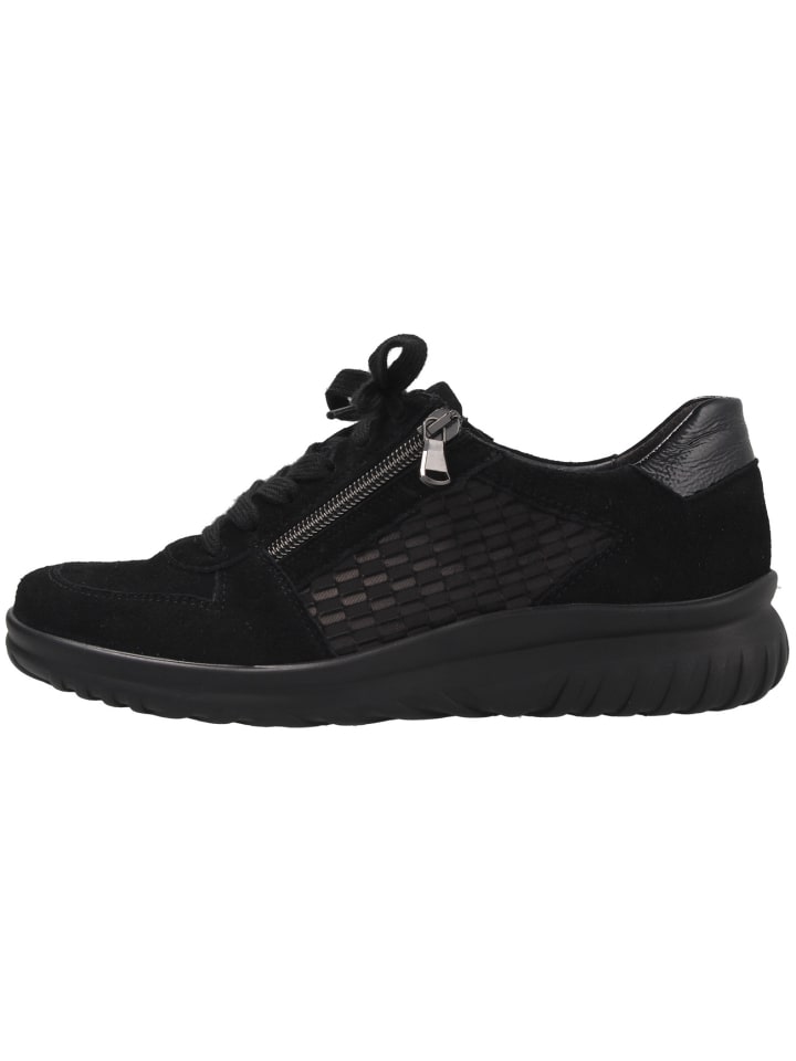 Komfort Schnürschuh in schwarz