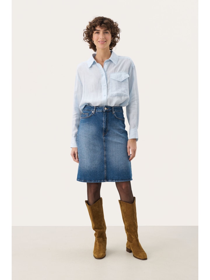 Rock LejaPW A-shape in Medium Blue Denim