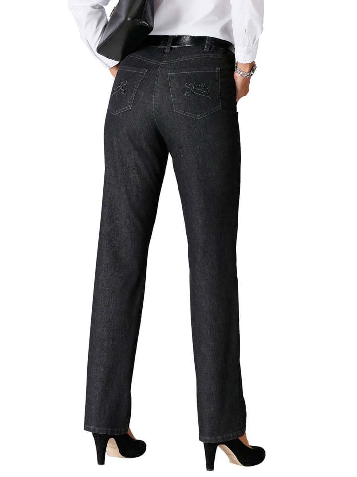Denimhose mit Stretchkomfort in schwarz