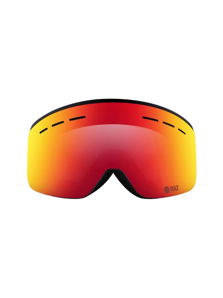 RISE Ski- Snowboardbrille schwarz in gelb