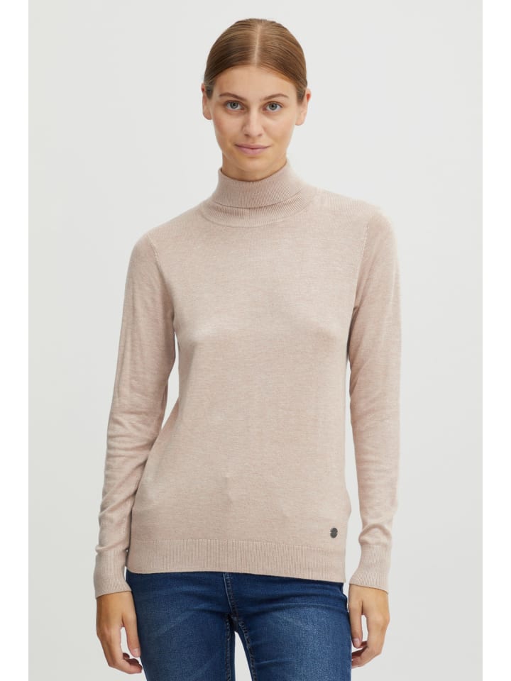 Rollkragenpullover OXKatja in Beige