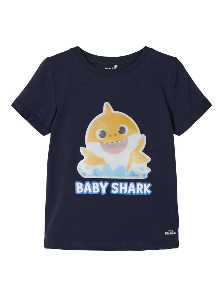 Jungen Shirt blau "Hai" Print