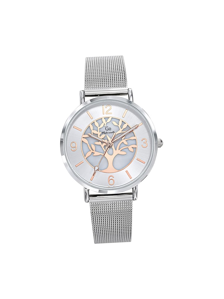 Armbanduhr-Analog silber mittel (ca. 36mm) Girl Only GO