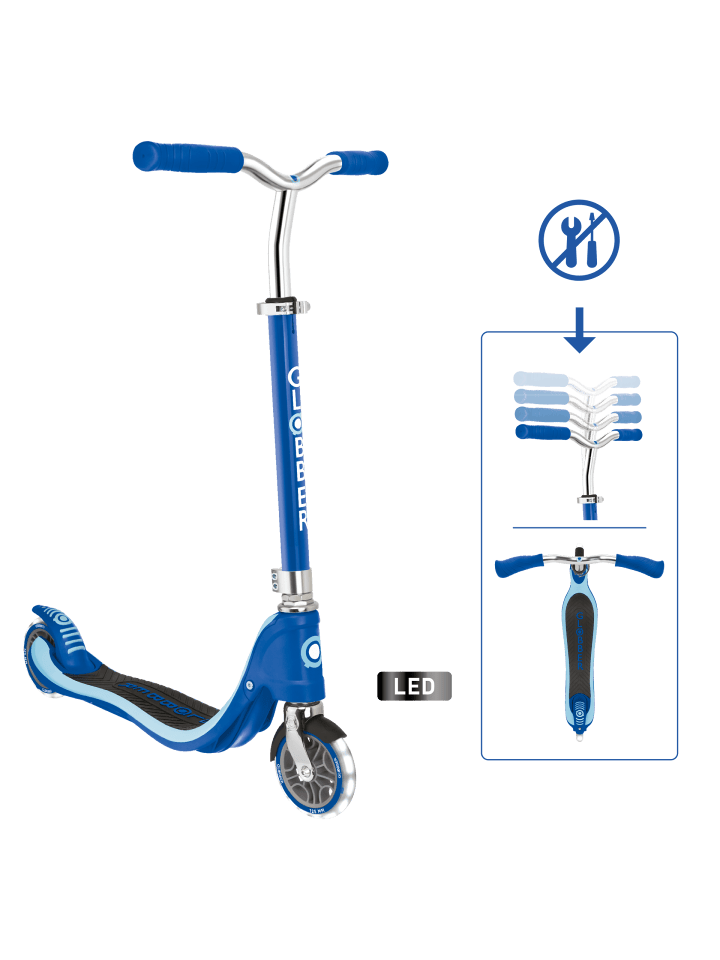 Scooter FLOW 125 LIGHTS Roller in dunkelblau, mit Leuchtrollen