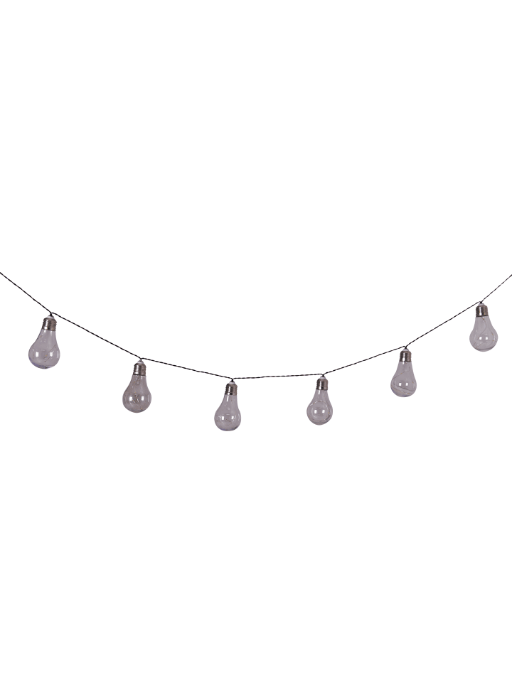 LED Lichterkette "GLÜHBIRNE" in klar/transparent