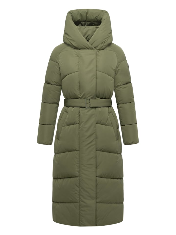 Steppmantel Eisblick 14 in Olive Leaf