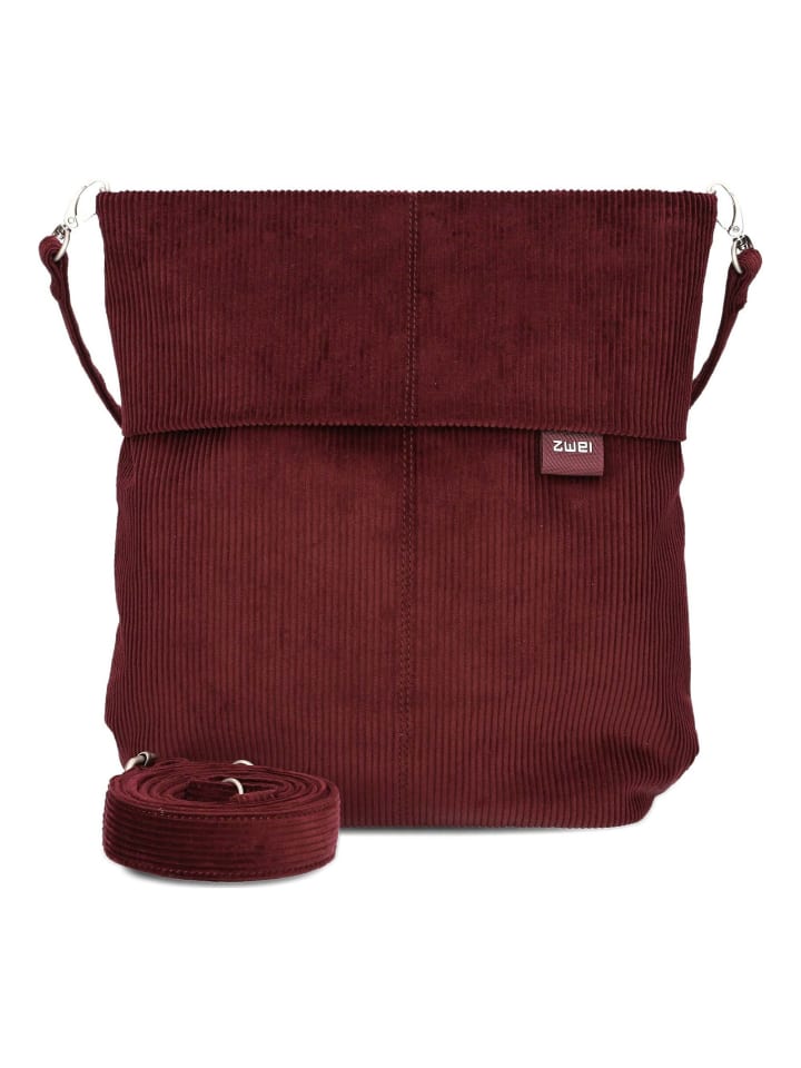 Mademoiselle.M Schultertasche 31 cm cord bordeaux