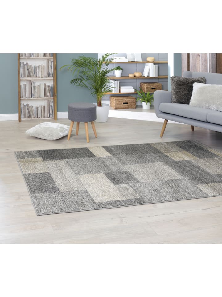 1 Teppich Daffi/YLVA 13027-190 grau  80/150 cm in grau