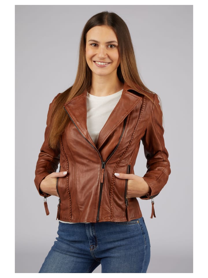 Lederjacke SEJADY in Braun