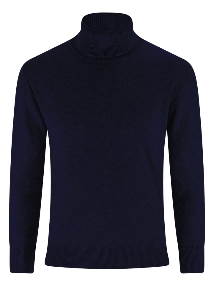 Rollkragen Pullover in Marine Blau