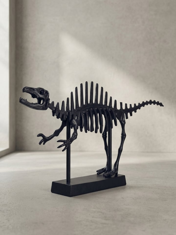 Dekofigur T-Rex Aluminium Dino Statue 62 cm mit Sockel,