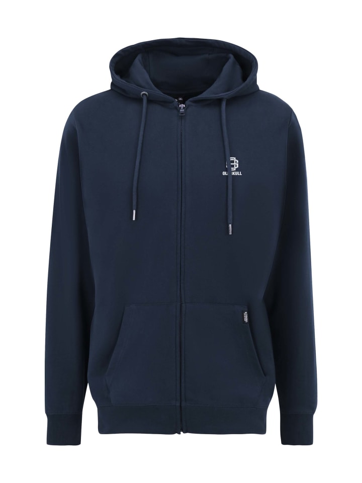 Zip Hoodie Basic Oldskull 25 Logo in Navy Blue