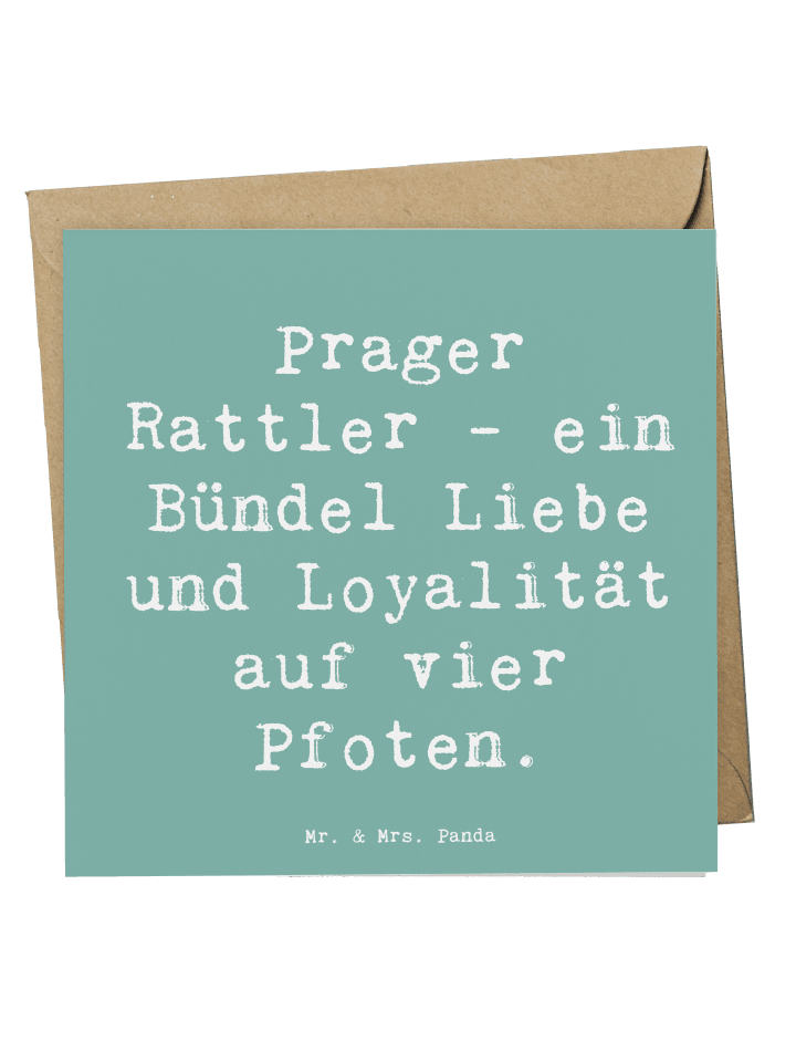 Deluxe Karte Spruch Prager Rattler mit Spruch in Meeresbrise