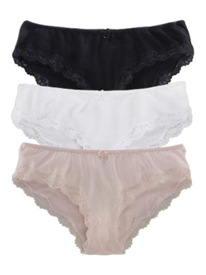 Panty in rosa, weiß, schwarz