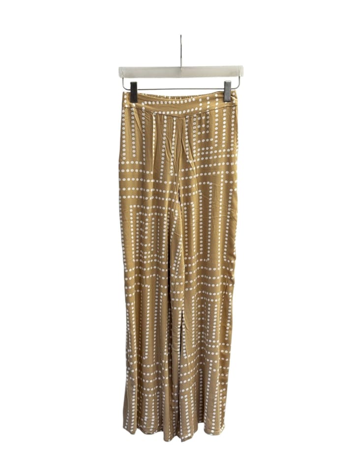 VILA Bluse in Travertine/Birch Dots