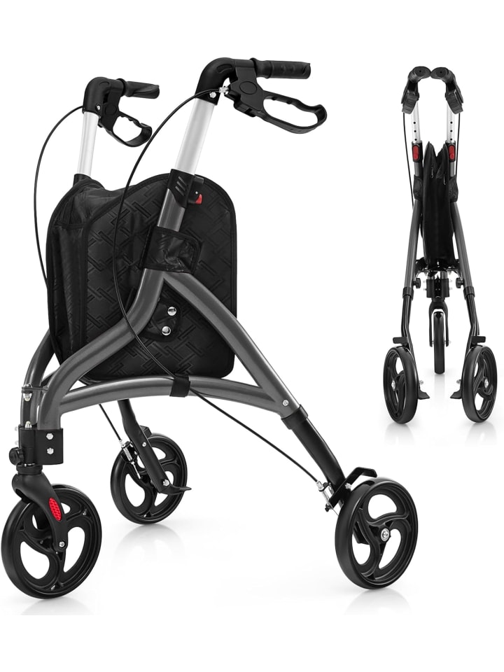 Rollator schmal für Wohnung in Grau
