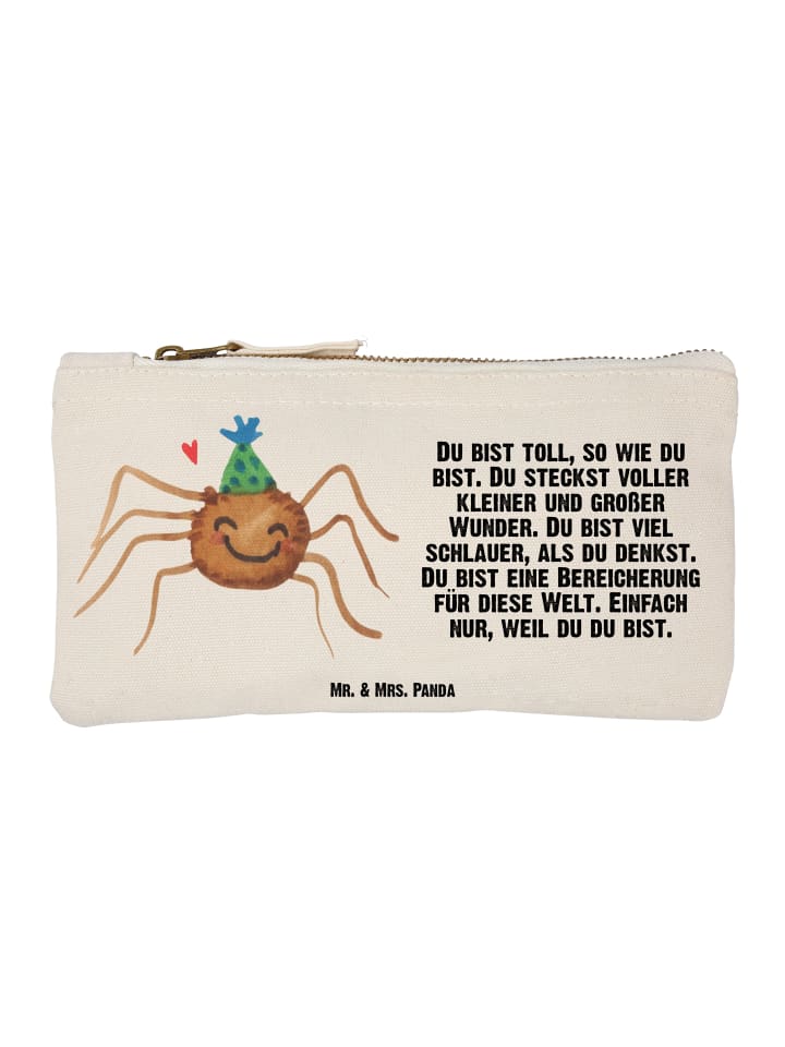 Pouch Spinne Agathe Party mit Spruch in Weiß