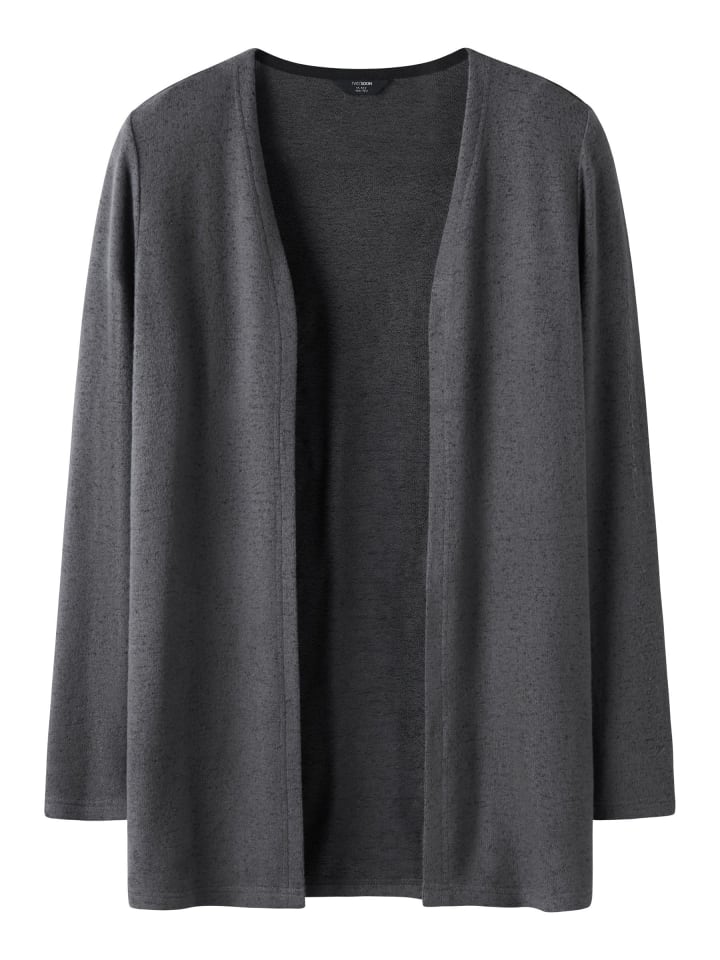Strickjacke in Dark Grey Melange