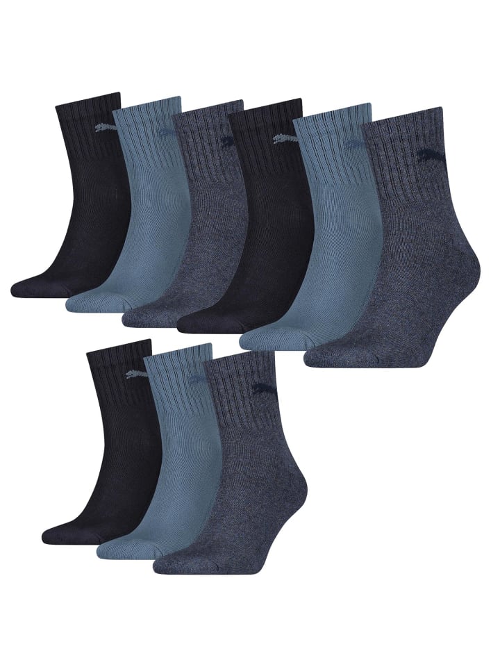 Socken 9 Paar Puma Short Crew in 460 denim blue