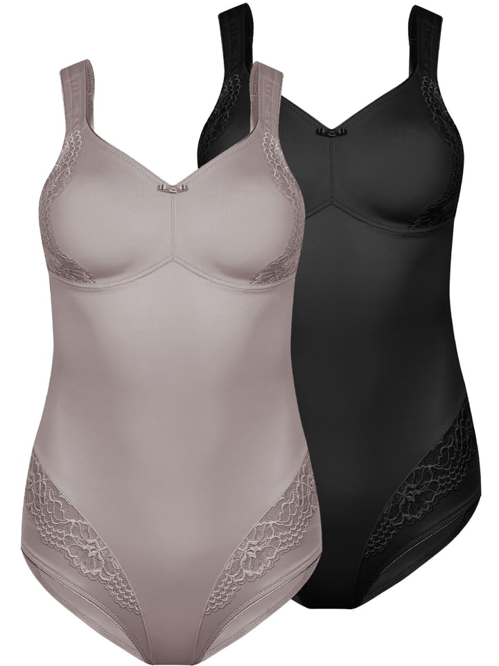2er Pack Body ohne Bügel London in frosty lavender schwarz