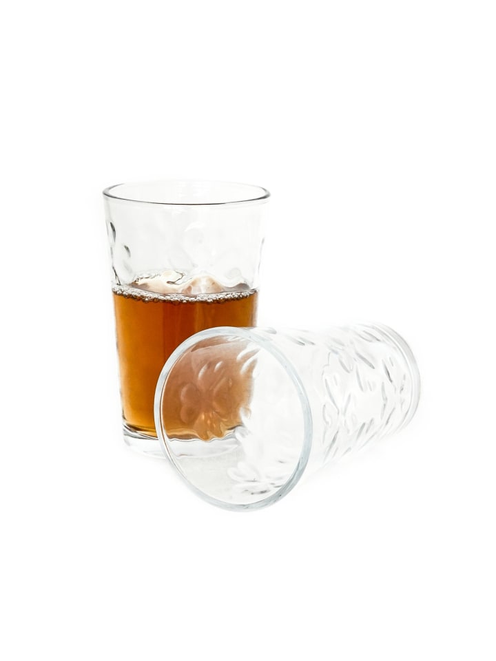 6er Set Trinkgläser transparent in Transparent