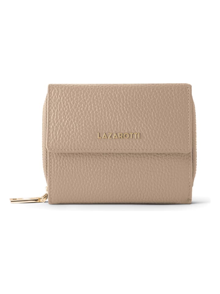 Bologna Leather Zip-Around Geldbörse Leder 12 cm sand