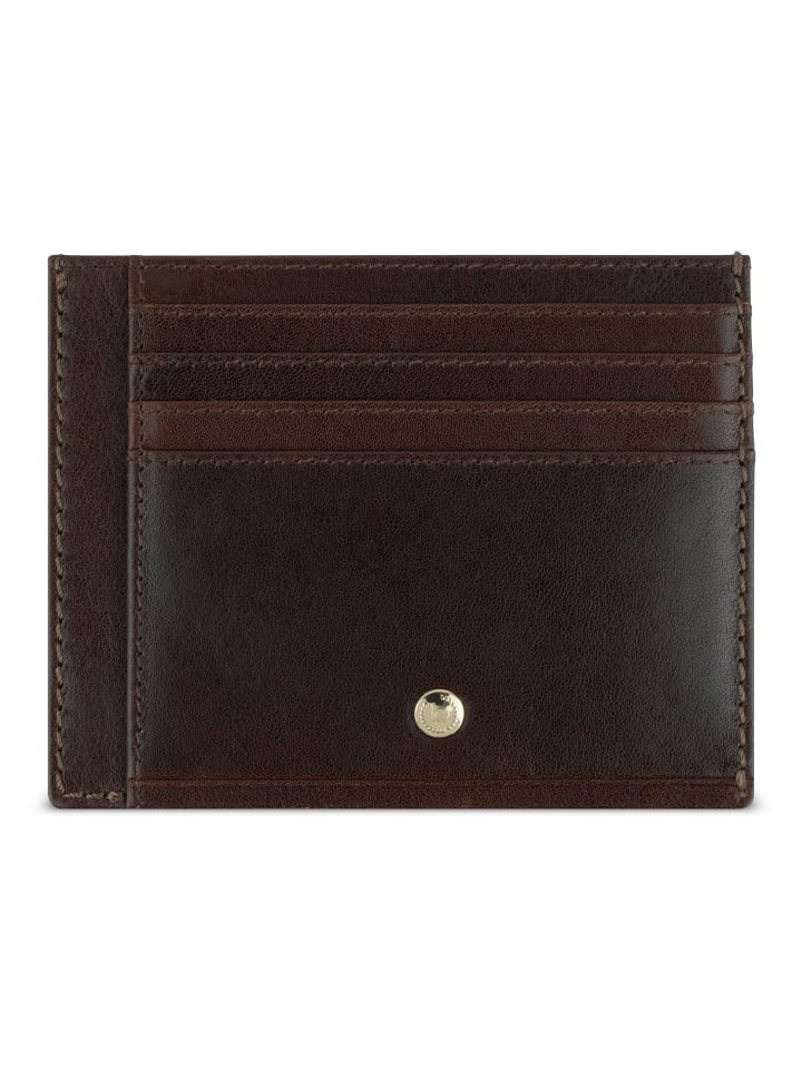 Neaples Kreditkartenetui RFID Schutz Leder 11.5 cm braun