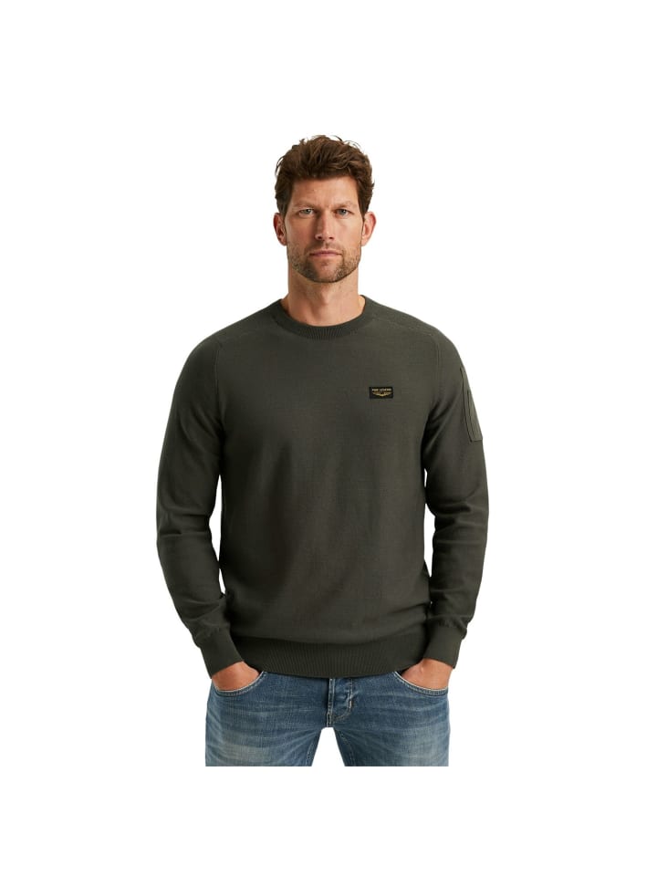 Pullover R-NECK AMERICAN CLASSIC SINGLE JERSEY KNIT in Grün