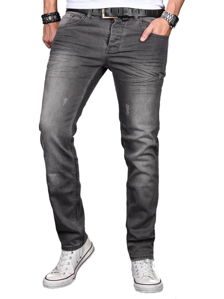 Jeans Salvarini-Basic-Multi2 in Anthrazit