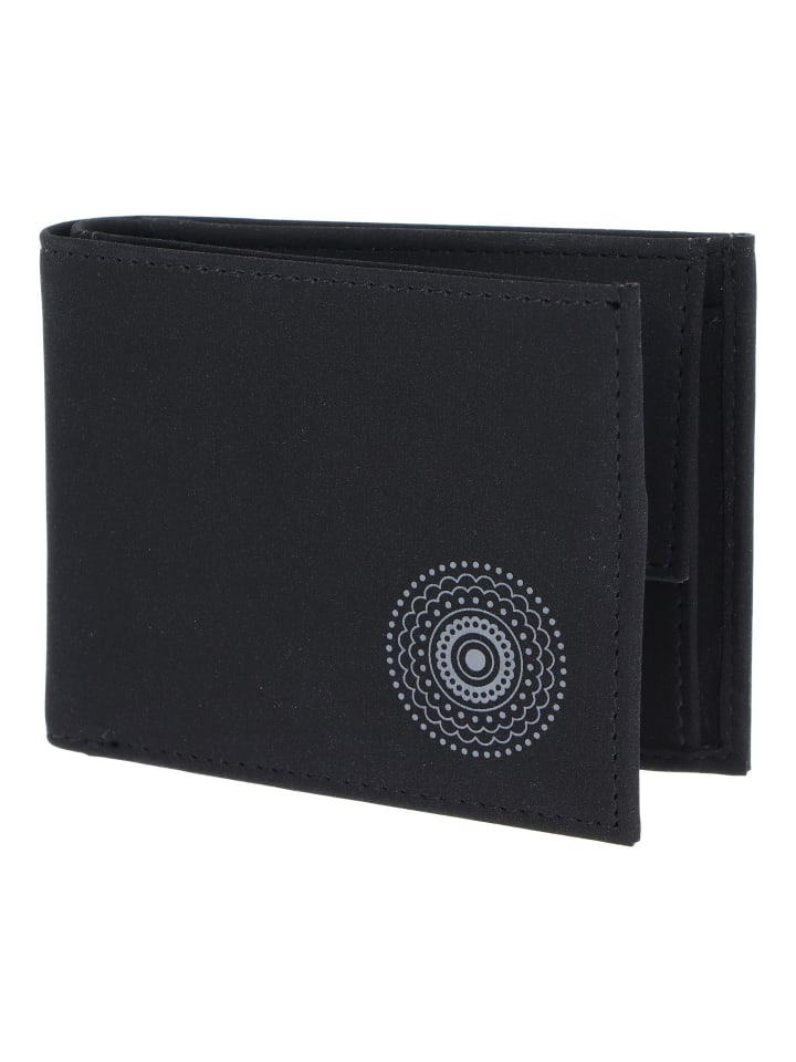 New Cryptan Geldbörse RFID Schutz 11 cm schwarz-circle bloom grey
