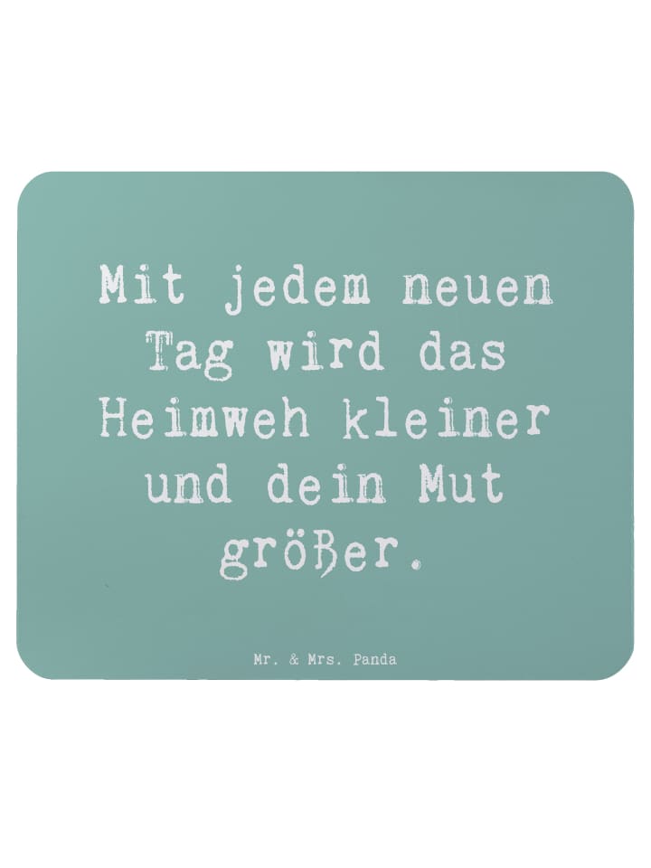 Mouse-Pad Spruch Heimweh überwinden Mut mit Spruch in Meeresbrise