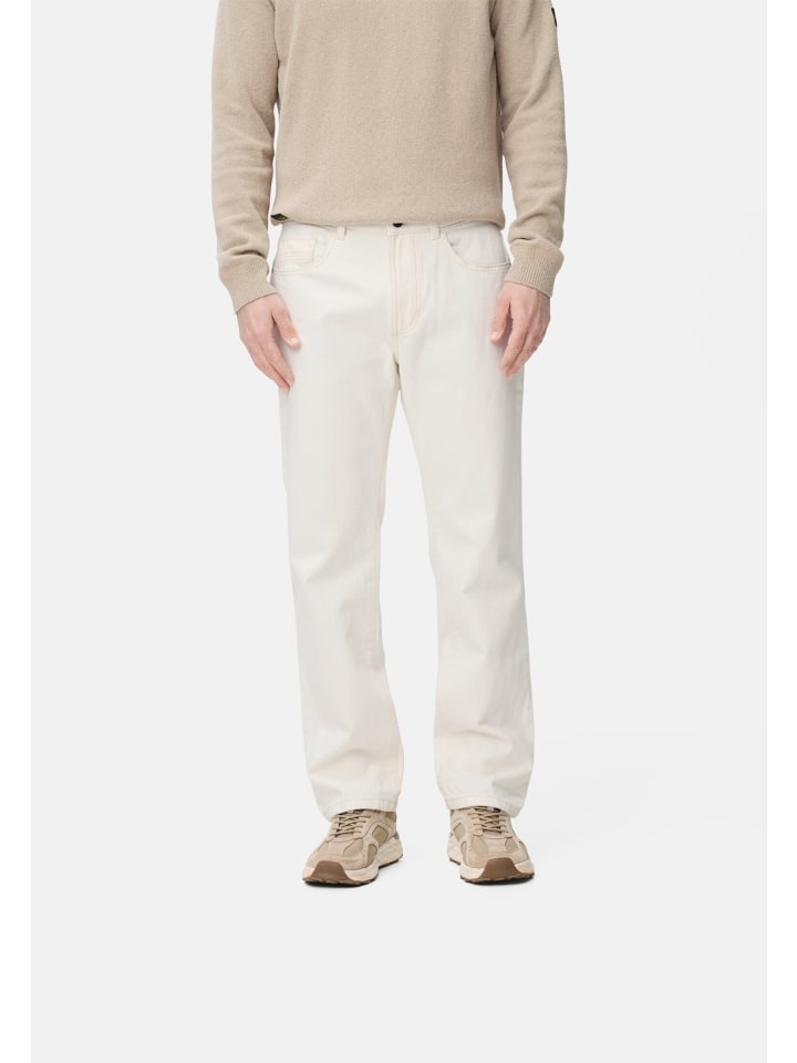 Relaxed Fit 5-Pocket Jeans aus Baumwolle in Beige