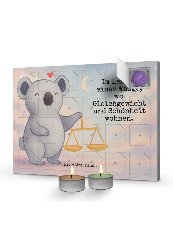 Duftkerzen Adventskalender Waage Astrologie Des... in Weiß