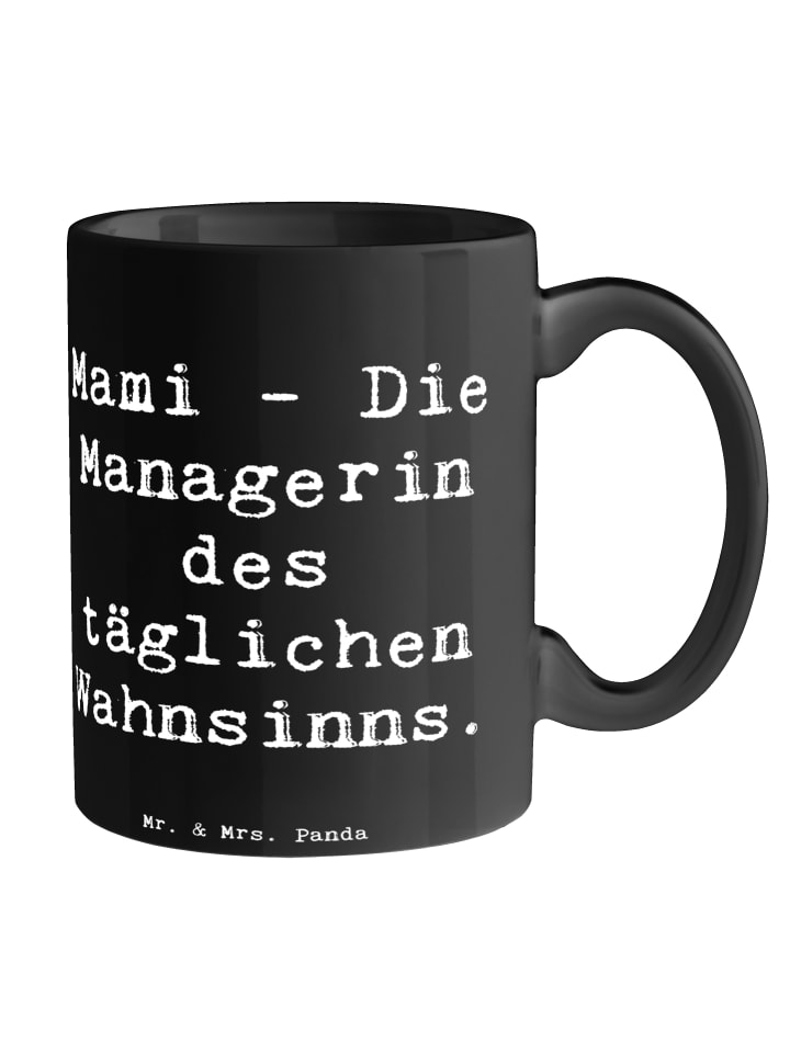 Tasse Mami Managerin mit Spruch in Schwarz