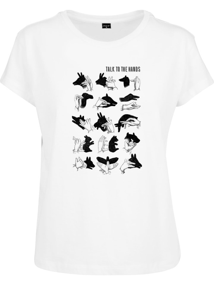Shirt "Ladies Talk To The Hand Box Tee" in Weiß