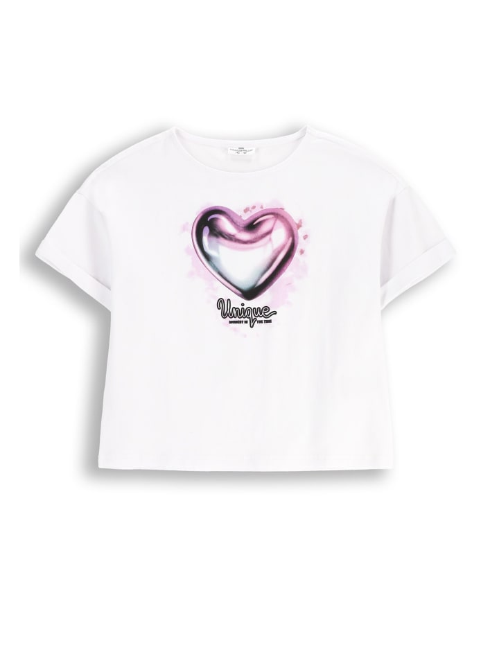 T-Shirt mit kurzen Ärmeln in weiß