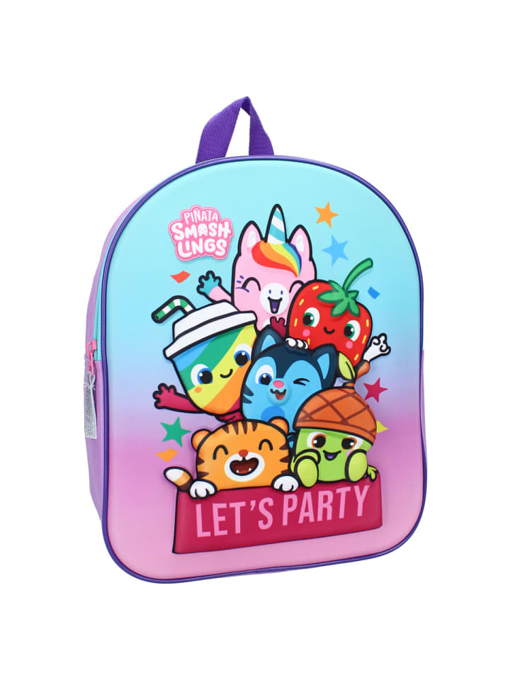 Piñata Smashlings 3D Kinder-Rucksack Schulrucksack für Kinder in Lila