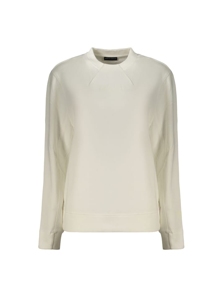 Weiß Baumwolle Damen Sweatshirt