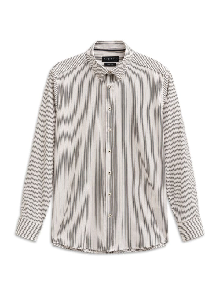 Freizeithemd Langarm in 40-beige