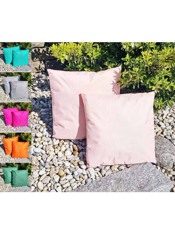 Outdoor Dekokissen 45x45cm inkl. Füllung in Rosa