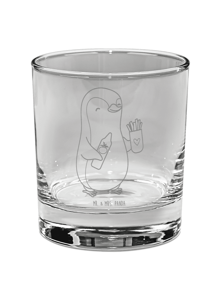 Tumbler Pinguin Pommes ohne Spruch in Transparent