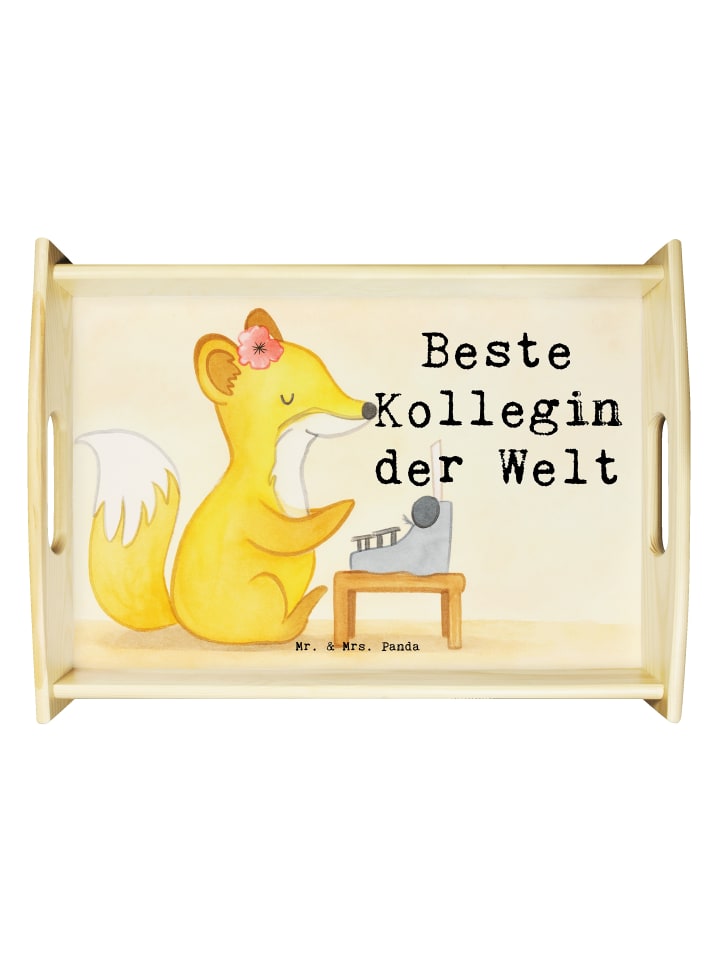 Serviertablett Fuchs Beste Kollegin der Welt De... in Weiß