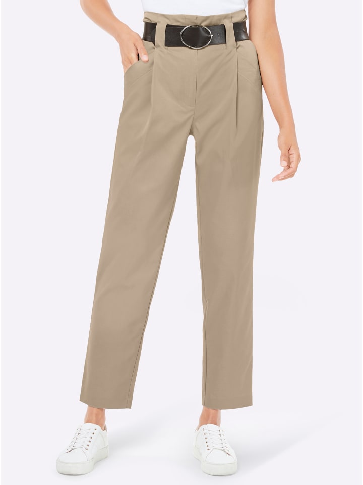 Lyocell-Hose in beige