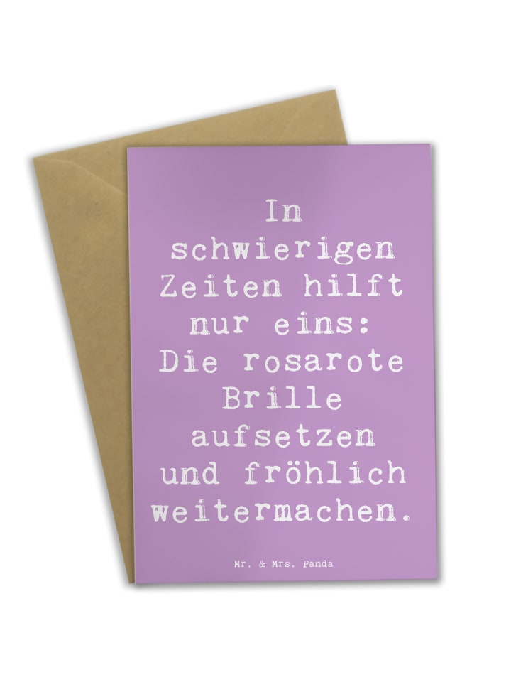 Grußkarte Spruch Hoffnung in schwierigen Zeiten... in Lavendeltraum