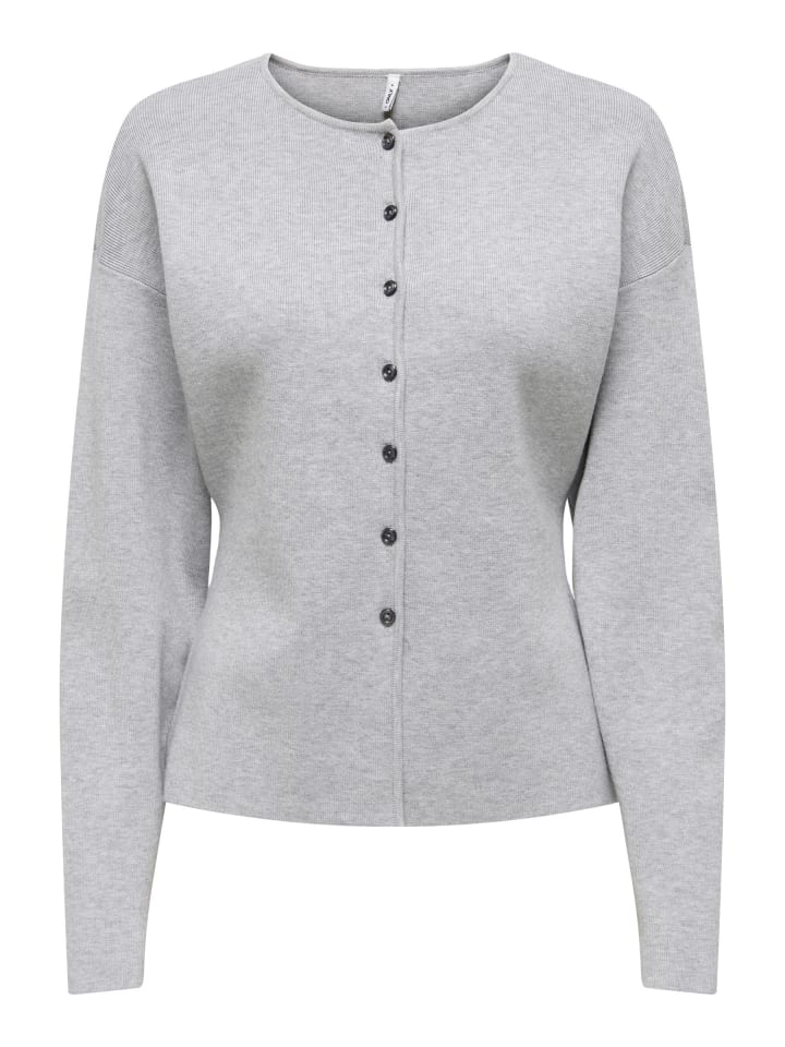 Strickjacke in Light Grey Melange